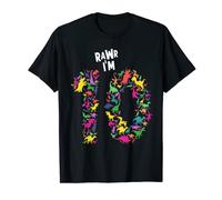 I'm 10 Today Kids Dinosaur 10th Birthday Rawr Cute Dinosaur T-Shirt