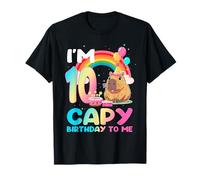 I'm 10 Year Old Capy Happy Birthday To Me 10th Bday Capybara T-Shirt