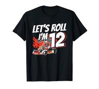 I'm 12 Race Car Let's Roll 12th Birthday Go Kart T-Shirt