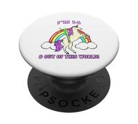 I'm 14 & Out Of This World Alien Unicorn Party PopSockets Adhesive PopGrip
