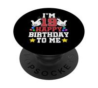 I'm 19 Happy Birthday To Me Funny 19th Birthday Boy Bday PopSockets Adhesive PopGrip