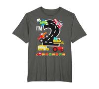 I'm 2 2nd Birthday Trucks Vehicles Transportation Train T-Shirt