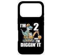 Im 2 And Diggin It Dino Excavator 2nd Birthday Trex Boys Kid Case for iPhone 17 Pro