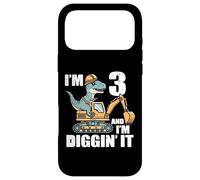 Im 3 And Diggin It Dino Excavator 3rd Birthday Trex Boys Kid Case for iPhone 17 Pro Max