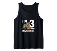 IM 3 and Digging IT Excavator 3rd Birthday Tank Top