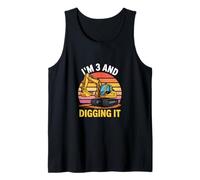 IM 3 and Digging IT Excavator Third Birthday Tank Top