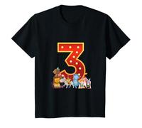 I'm 3 circus ring clown animals kids 3rd birthday party kids T-Shirt