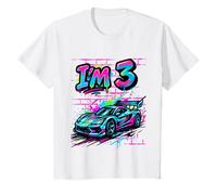 I'm 3 Years old Graffiti Race Car 3rd Birthday Toddler T-Shirt