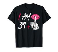 I'm 39 plus 1 middle finger Skull funny 40th birthday T-Shirt