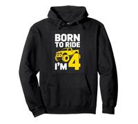 Im 4 Monster Truck Fourth Birthday Pullover Hoodie