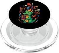 I'm 5 Let's Get Fired Up Boys Dragon Birthday PopSockets PopGrip for MagSafe