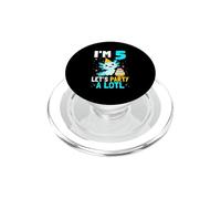I'm 5 Let's Party A Lotl Amphibians Axolotl 5th Birthday PopSockets PopGrip for MagSafe