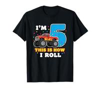 I'm 5 This is How I Roll Big Machines & Trucks T-Shirt