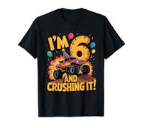 I'm 6 and Crushing It Monster Truck Birthday T-Shirt