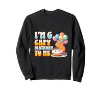 I'm 6 Capy Birthday To Me Cute 6th Capybara Bday Party Kids Sweatshirt