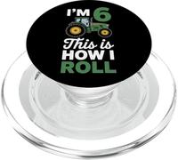 Im 6 This Is How I Roll Tractor Driver Kids Birthday Farm PopSockets PopGrip for MagSafe