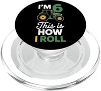 Im 6 This Is How I Roll Tractor Farming Boys Birthday PopSockets PopGrip for MagSafe