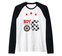 I'm 6 Years Old 6th Birthday Gifting Idea Race Car Track Raglan Baseball Tee