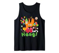 I'm 60 Let's Hang Sloth 60th Birthday Animal Lover Kids Tank Top