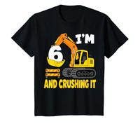 I'm 6th and Crushing It Construction Excavator T-Shirt