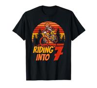 I'm 7 Rolling into 7 Downhill Bike 7th Bicycle Birthday T-Shirt