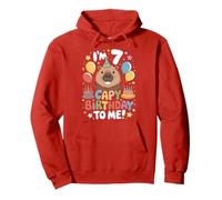 I'm 7 Year Old Capy Birthday To Me 7th Birthday Capybara Pullover Hoodie