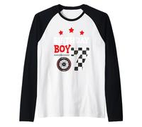 I'm 7 Years Old 7th Birthday Gifting Idea Race Car Track Raglan Baseball Tee