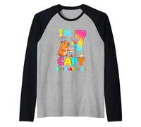 I'm 7 Years Old Capy Birthday to Me 7Th Birthday Capybara Raglan Baseball Tee