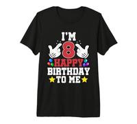 I'm 8 Happy Birthday to Me Funny 8th Birthday Boy Bday Premium T-Shirt