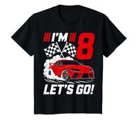 I'm 8 Let's Go Race Car 8th Birthday Boy Racing T-Shirt