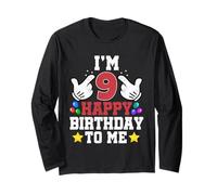 I'm 9 Happy Birthday to Me Funny 9th Birthday Boy Bday Long Sleeve T-Shirt