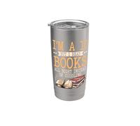 I'm A 10 But I Read Books All Night Bookworm Reader Reading Stainless Steel Insulated Tumbler
