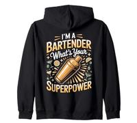 I'm A Bartender What's Your Superpower Bartending Zip Hoodie