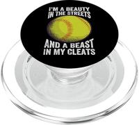 I'm A Beauty In The Streets And A Beast In My Cleats PopSockets PopGrip for MagSafe