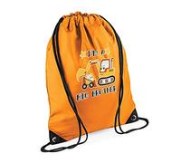I'm a Big Brother Funny Birthday/Secret Santa Siblings Gift Drawstring Bag, PE Gym Kit, Swimming Rucksack. (Orange)