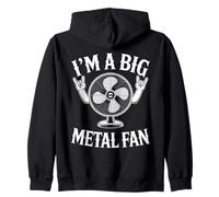 I'm A Big Metal Fan Sarcastic Rock and Roll Dad Joke Zip Hoodie