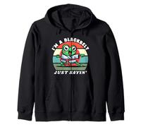 I'm A Blackbelt Just Saying, Frog Karate, Martial Arts Frog Zip Hoodie