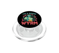 I'm A Book Wyrm Book Dragon Book Worm Book Lover PopSockets PopGrip for MagSafe