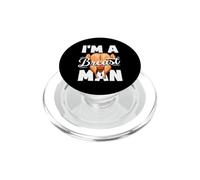 Im A Breast Man Turkey Funny Thanksgiving Dinner Men Dad PopSockets PopGrip for MagSafe