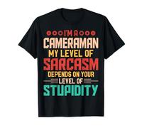I'm a Cameraman My Level of Sarcasm Funny Photographer Gifts T-Shirt