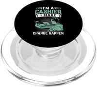 I'm A Cashier I Make Change Happen PopSockets PopGrip for MagSafe