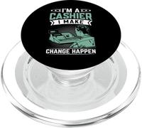 I'm A Cashier I Make Change Happen PopSockets PopGrip for MagSafe