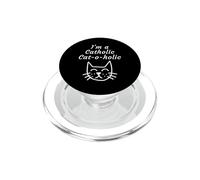 I'm A Catholic Cat-o-holic Funny Christian Puns Feline Art PopSockets PopGrip for MagSafe