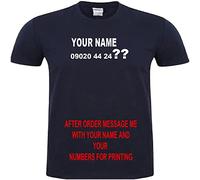 I'm A Celebrity Personalised Novelty T Shirt with Your Name and Last Two Digits in Blue (M, Print ON Back)