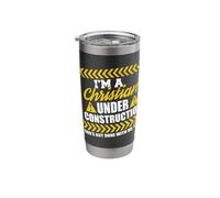 I'm A Christian Under Construction God's Not Done with Me Stainless Steel Insulated Tumbler