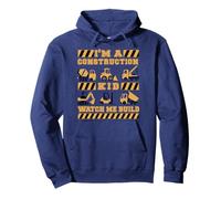 I'm a construction kid, watch me build construction Kids Pullover Hoodie