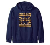 I'm a construction kid, watch me build construction Kids Zip Hoodie
