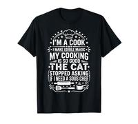 I'm a Cook I Make Edible Magic Funny Culinary Typography Art T-Shirt