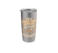I'm A Corrections Officer Not A Magician Confused Stainless Steel Insulated Tumbler