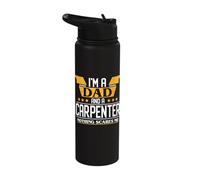 I'm a Dad and a Carpenter Nothing Scares me Stainless Steel Insulated Water Bottle